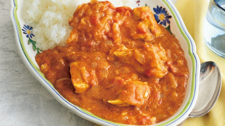 インドカレー屋さんの甘いバターチキンカレ