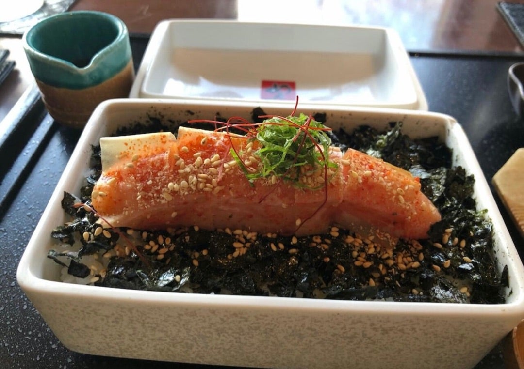 タレが決め手！めんたいしらす丼