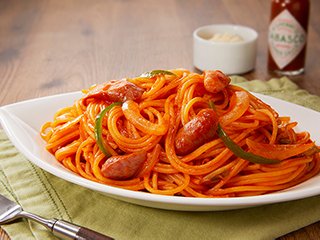 本日のまかない。 シェフ🧑‍🍳が ササッと 作ってくれましたー😳 ナポリタン🍝 絶品！😋😋😋エムズダイニングコレクション無添加フレンチシェフが作るナポリタンプロの味美味しい神戸フーディーテーブル