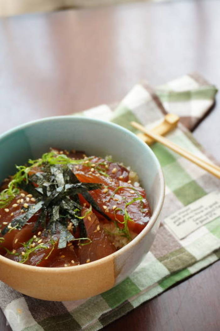 残った刺身をアレンジして楽しむべっこう丼 おうち時間で始める簡単魚レシピvol.3novice