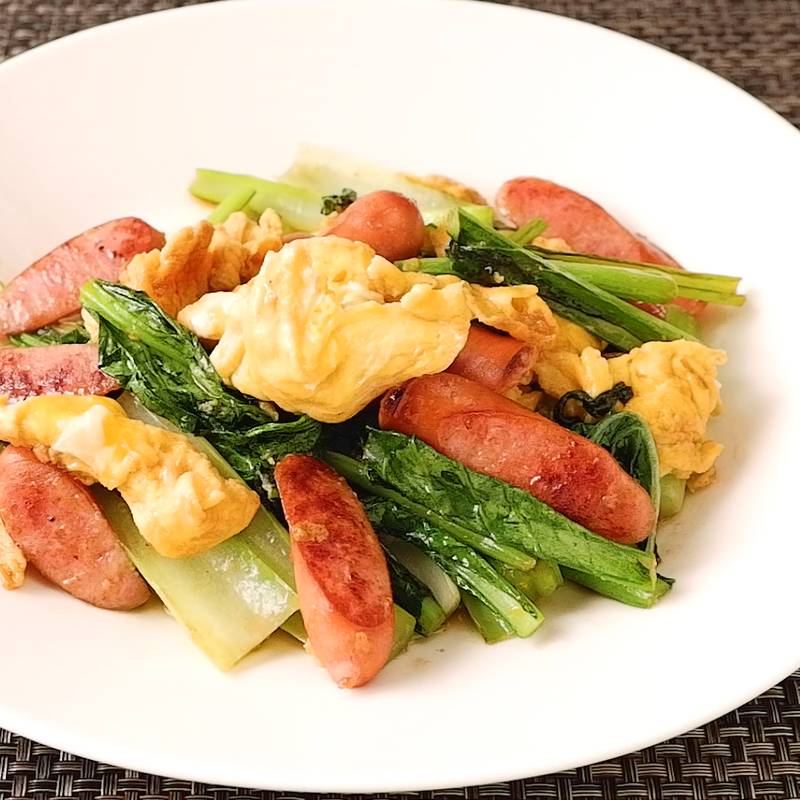 小松菜とねぎのチヂミ