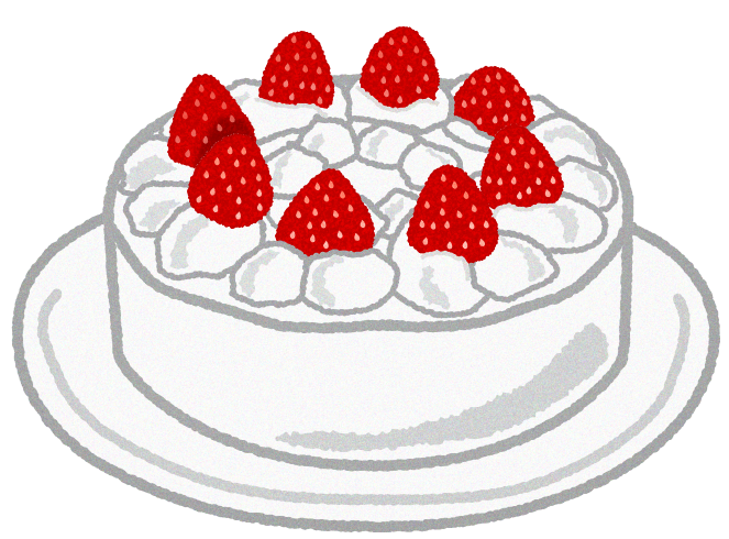 ホールケーキのイラスト