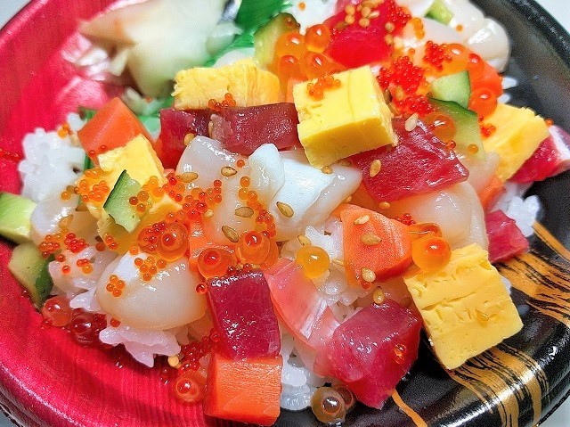 新潟県上越市 美食船かまた丸 極み海鮮ちらしセット 並食べログjsh- 上越スチール販売㈱スタッフブログ