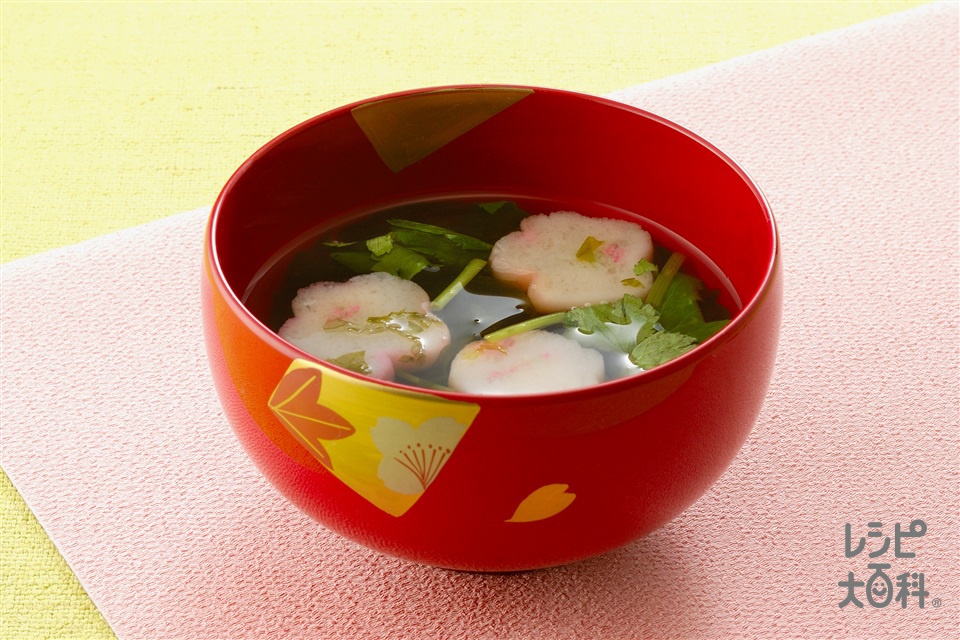 麩と椎茸のすまし汁