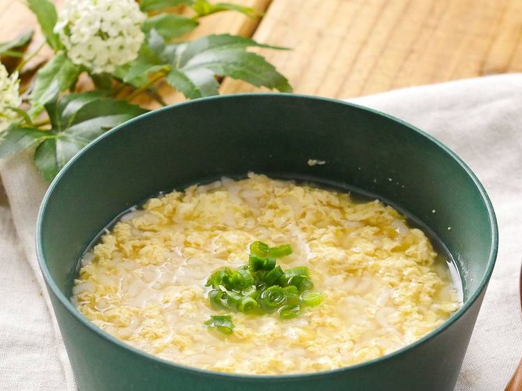 やさしいおいしさ♪ふわふわ卵雑炊の作り方・レシピセブンプレミアム公式