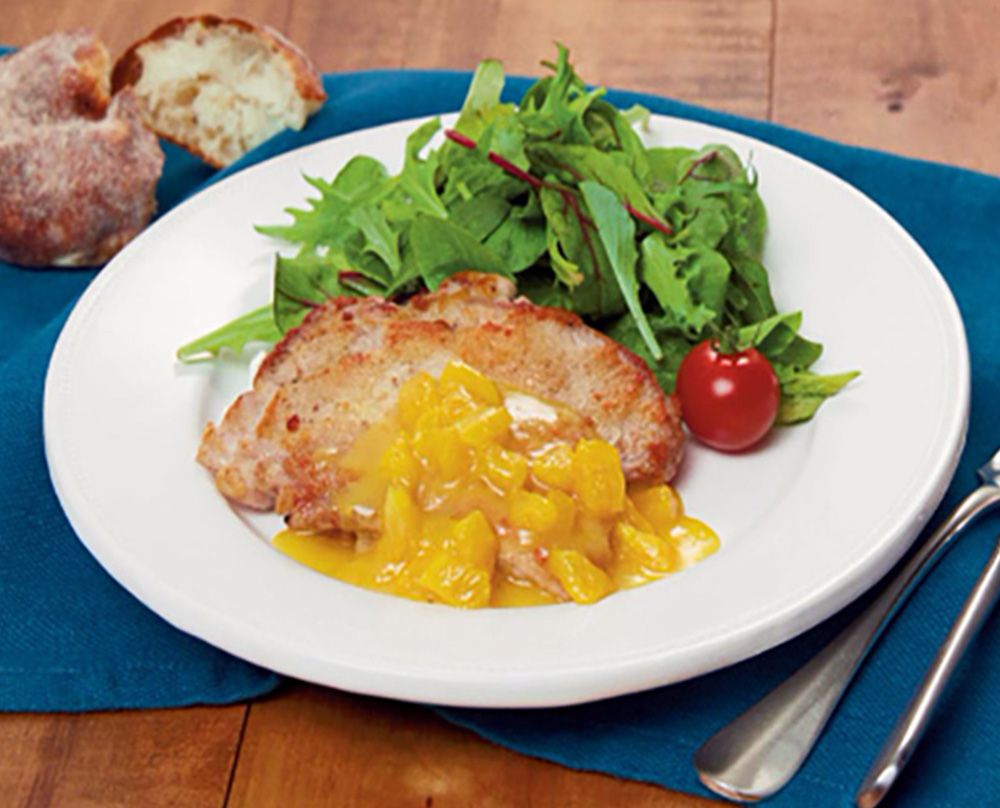 給食レシピ★鶏肉のオレンジ焼き