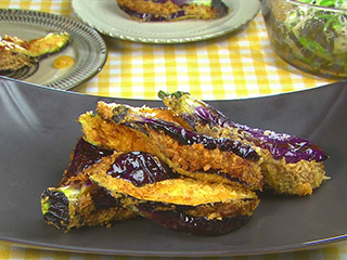 なすの肉詰め揚げ