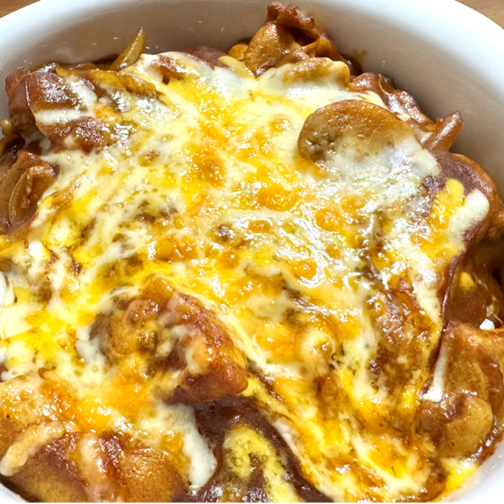 缶詰で作る！デミグラスソースの簡単ドリア♪