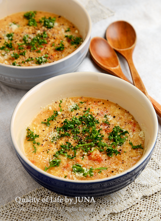 オートミールの豆乳クリームリゾット