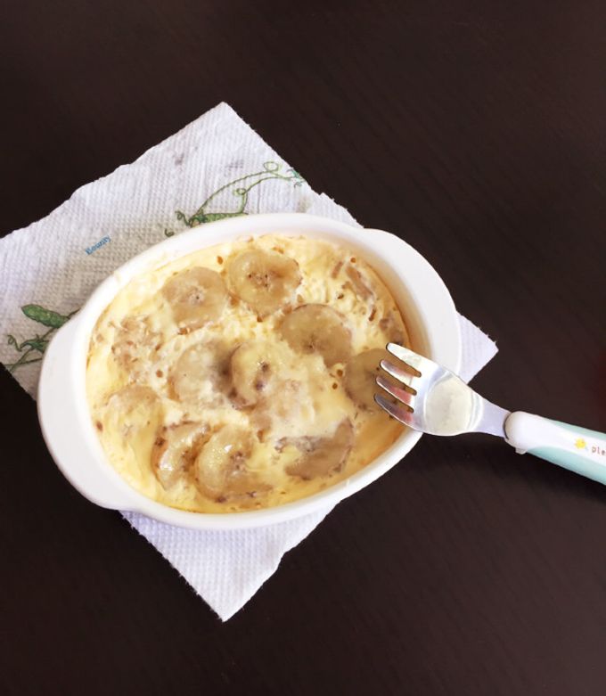 ぴよままママじゃない時間も楽しむ暮らし@piyomama_food 5分で作るバナナパンレシピ✍️ キューピーのバナナプリンを使ったフレンチトースト的なやつです🍞 バナナプリンは卵使用だけど 非加熱で食べられるものだから 火の通りを心配する必要なし✌️ しっかり焼い