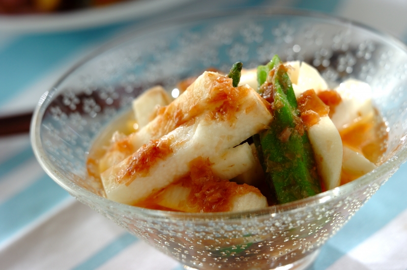 オクラのごま和えやおかか和えのレシピ 作り方：白ごはん.com