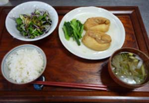 長芋とエビの中華炒め