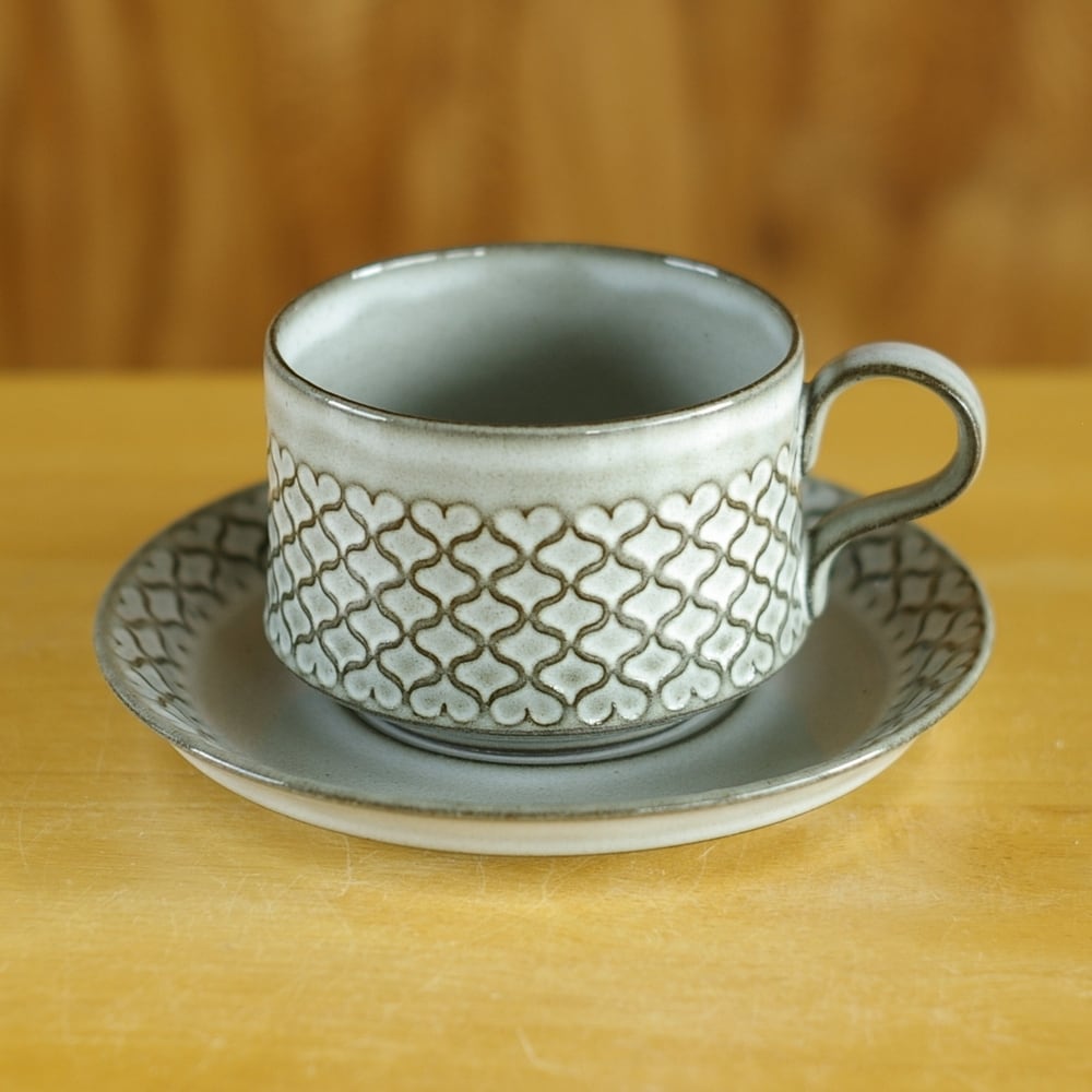 デンマーク製 Hiline BLA ALMUE カップ&ソーサー 北欧 食器 アンティーク ヴィンテージ_230523