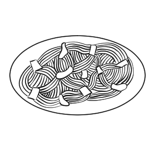 焼きそばイラストクラウド