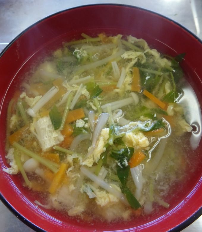 豆苗と卵の中華スープ by 砺波市クックパッド簡単おいしいみんなのレシピが392万品