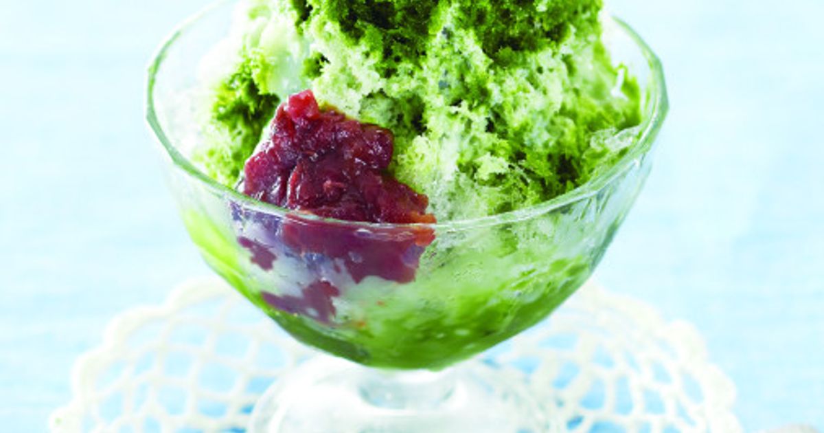 お店並みの絶品シロップ！ 抹茶練乳あずきかき氷