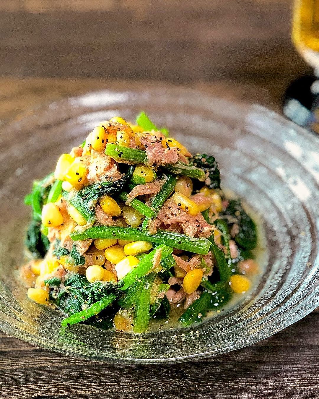 凍ったまま和えるだけ③ 冷凍ほうれん草の「ツナナムル」