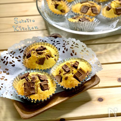 バレンタイン ホットケーキミックスで簡単！生チョコカップケーキの作り方♡