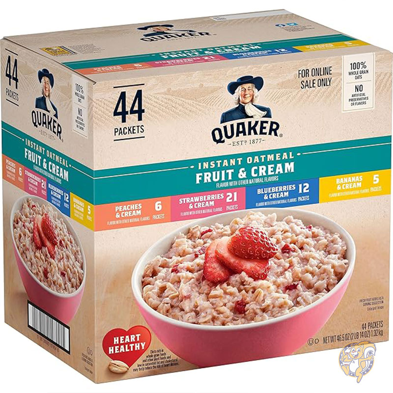 お湯を加えて2分でOK！ Quaker クエーカーオートミール カップ 6種類
