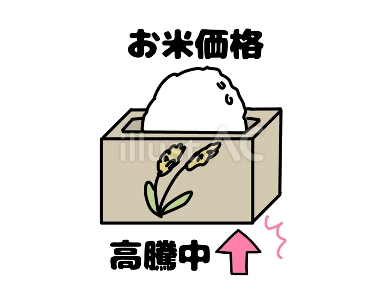 まとめ お米のフリーイラスト素材集イラストイメージ