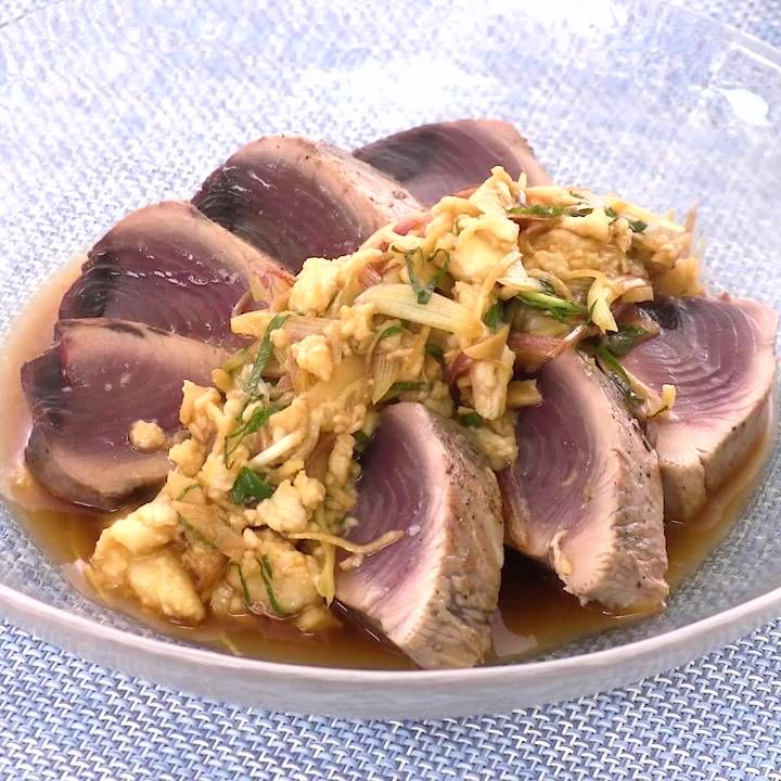 ヒルナンデス カツオのたたきの作り方、横山めぐみさんのレシピ！電子レンジで作る！ 10月18日オーサムスタイル