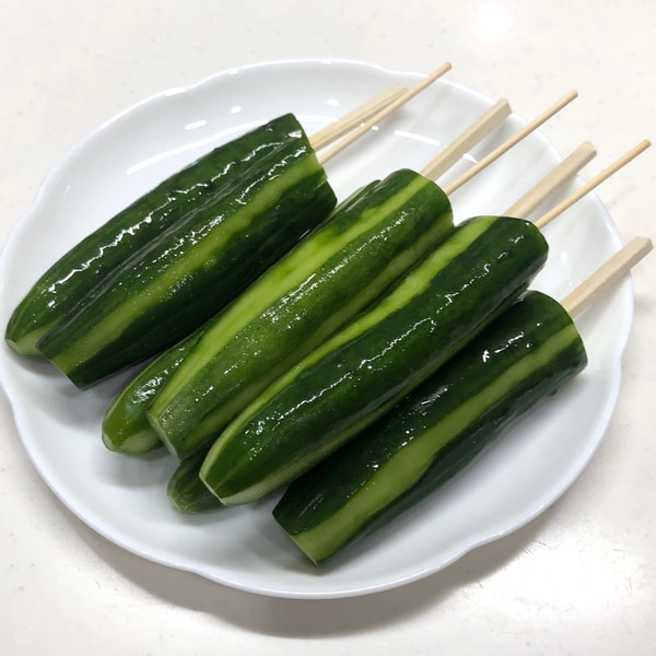 屋台・居酒屋より美味しい きゅうりの1本漬け！！切って着けて冷やすだけ簡単レシピ啓一