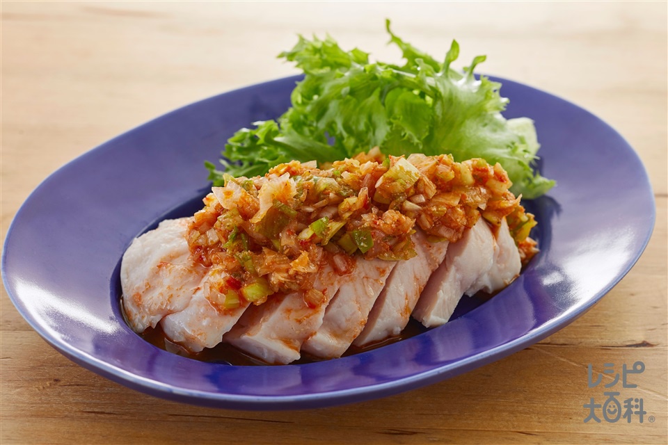 さっぱりレンチンサラダチキンのたんぱくサラダレシピ理研ビタミン株式会社