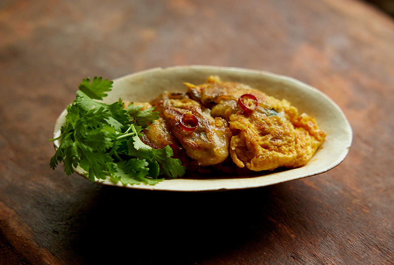 とろとろ卵と牡蠣のオイスターソースがけ