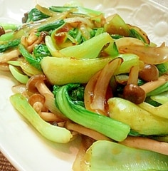 ふわふわ玉子とチンゲン菜のオイスターソース炒め