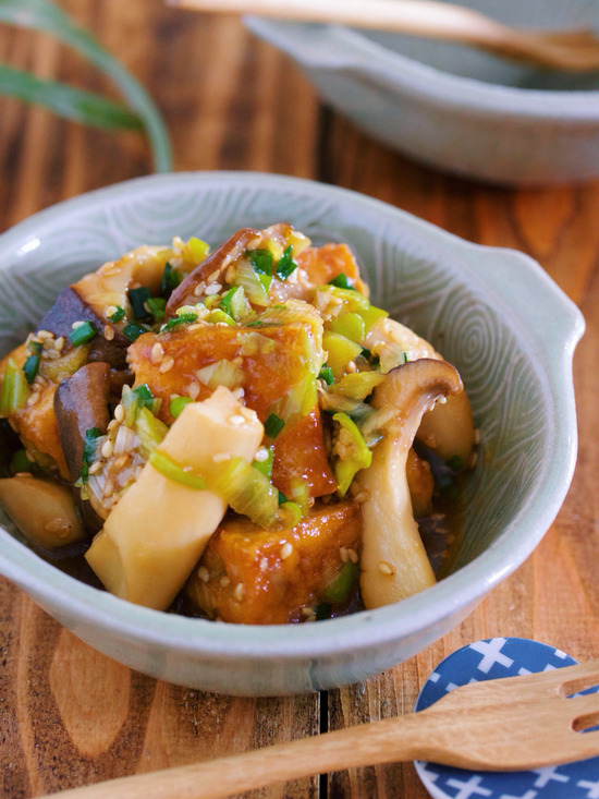 小松菜と厚揚げのさっと煮