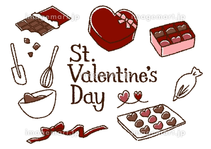 デコレーションしたハートのバレンタインチョコのイラスト無料のフリー素材 イラストエイト