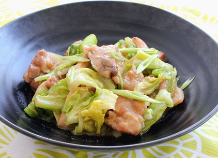 鶏とキャベツの甜麺醤炒め