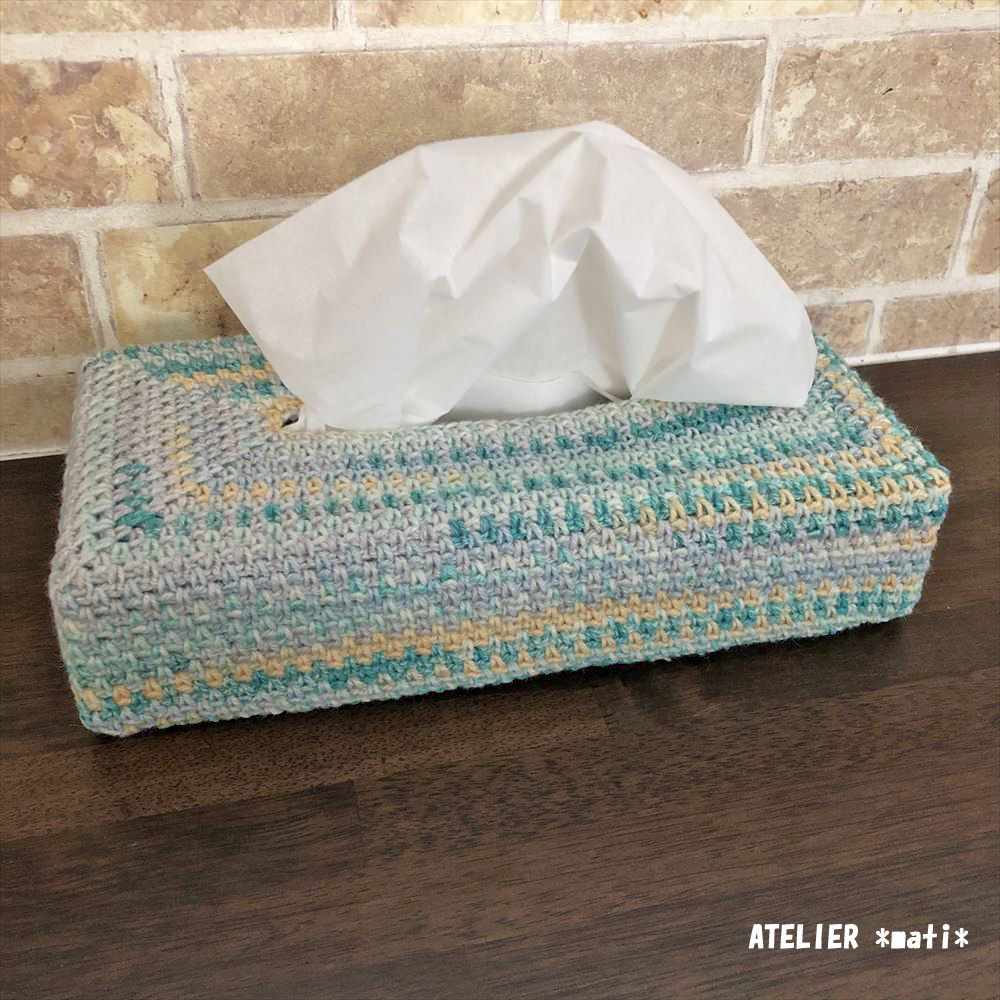 ティッシュケース ハンドメイド 編み物 手編み ティッシュカバー Leeの通販 by 's shopラクマ