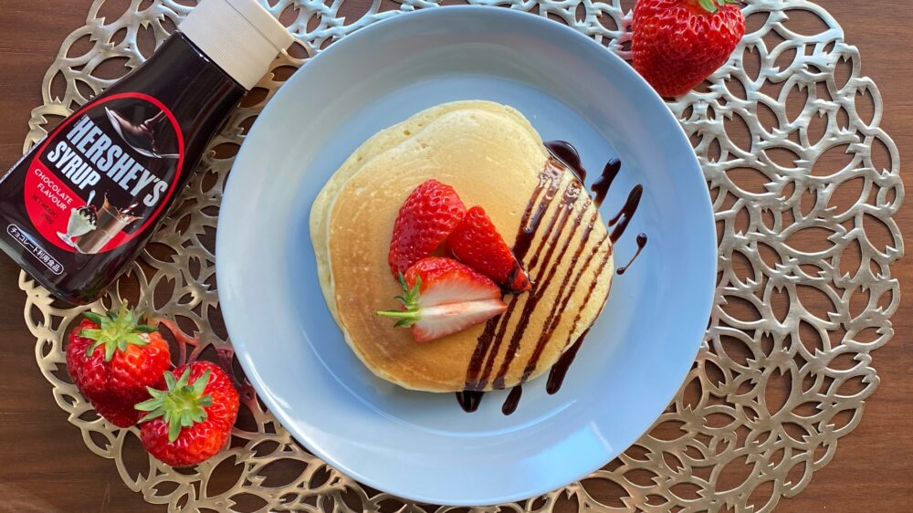 ハムチーズサンドのホットケーキ