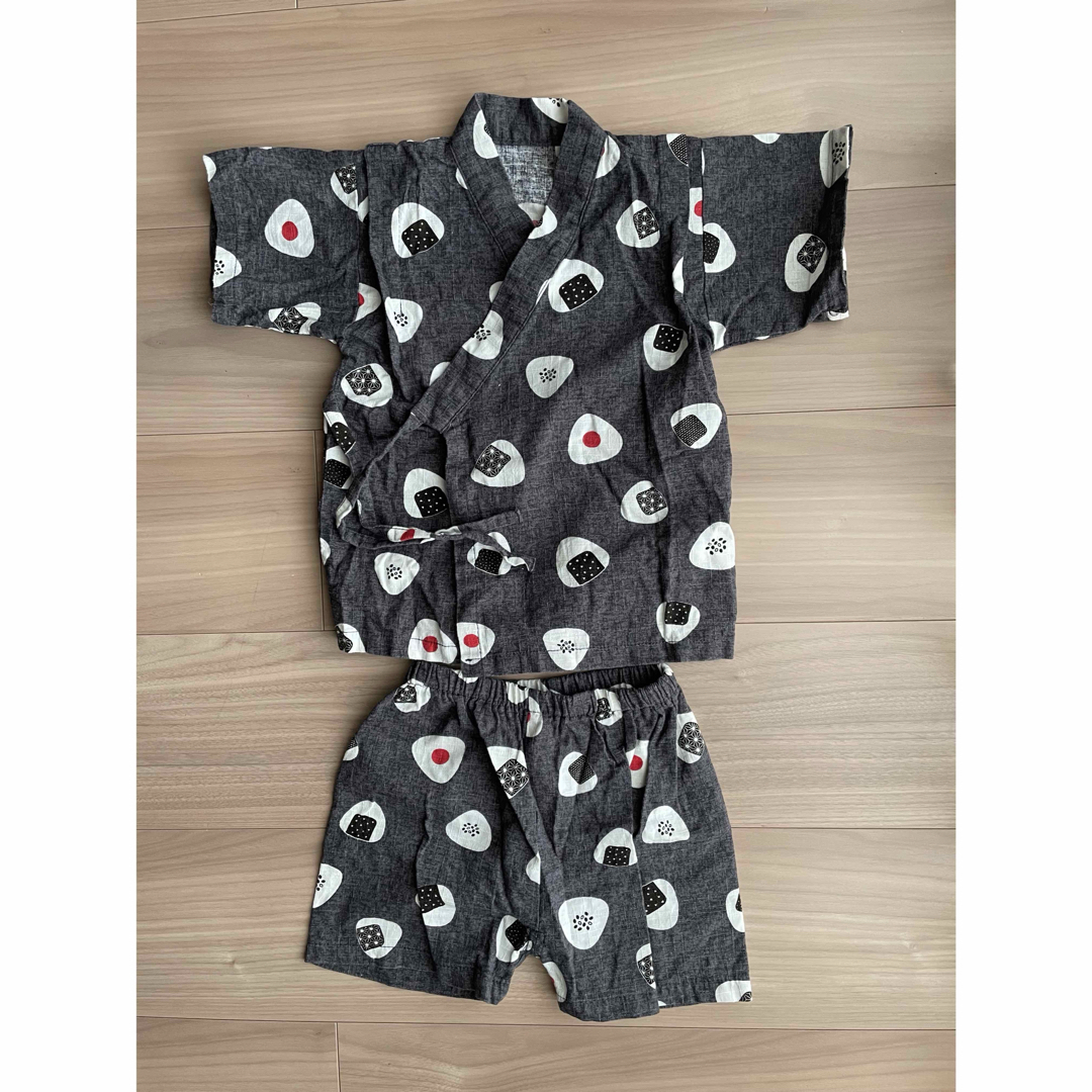 楽天市場ゆうパケット送料無料 甚平 キッズ 男の子 子供 おにぎり 可愛い 日本製 生地 上下 セット 綿100％☆全2色 あす楽対応_北海道: アスナロ・ファッションマート