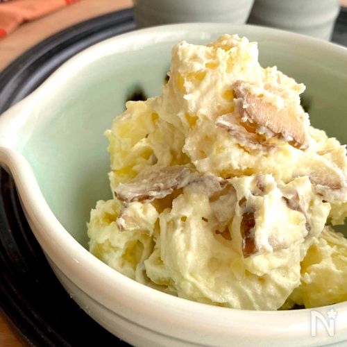 居酒屋メニュー『炙りわさびチーズのポテサラ』