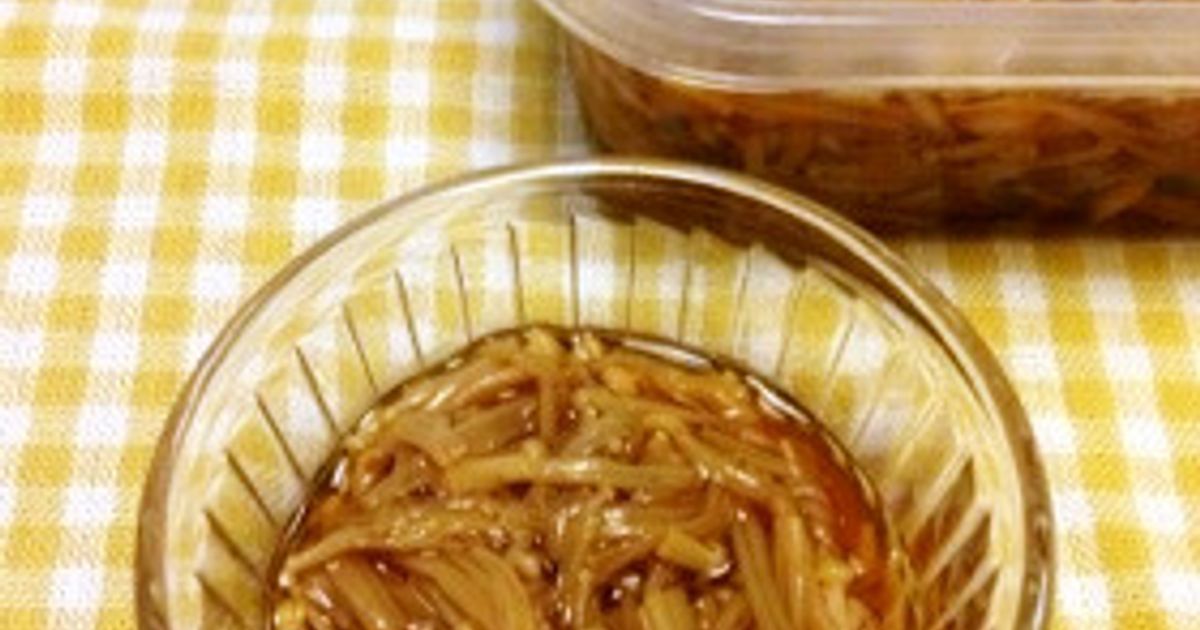 自家製なめたけの作り方☆作り置きOK！ご飯のお供の定番のなめたけです♪余った石づきはバター醤油ソテーに！-How to make EnokiMushroom Soy Sauce- 料理研究家ゆかり
