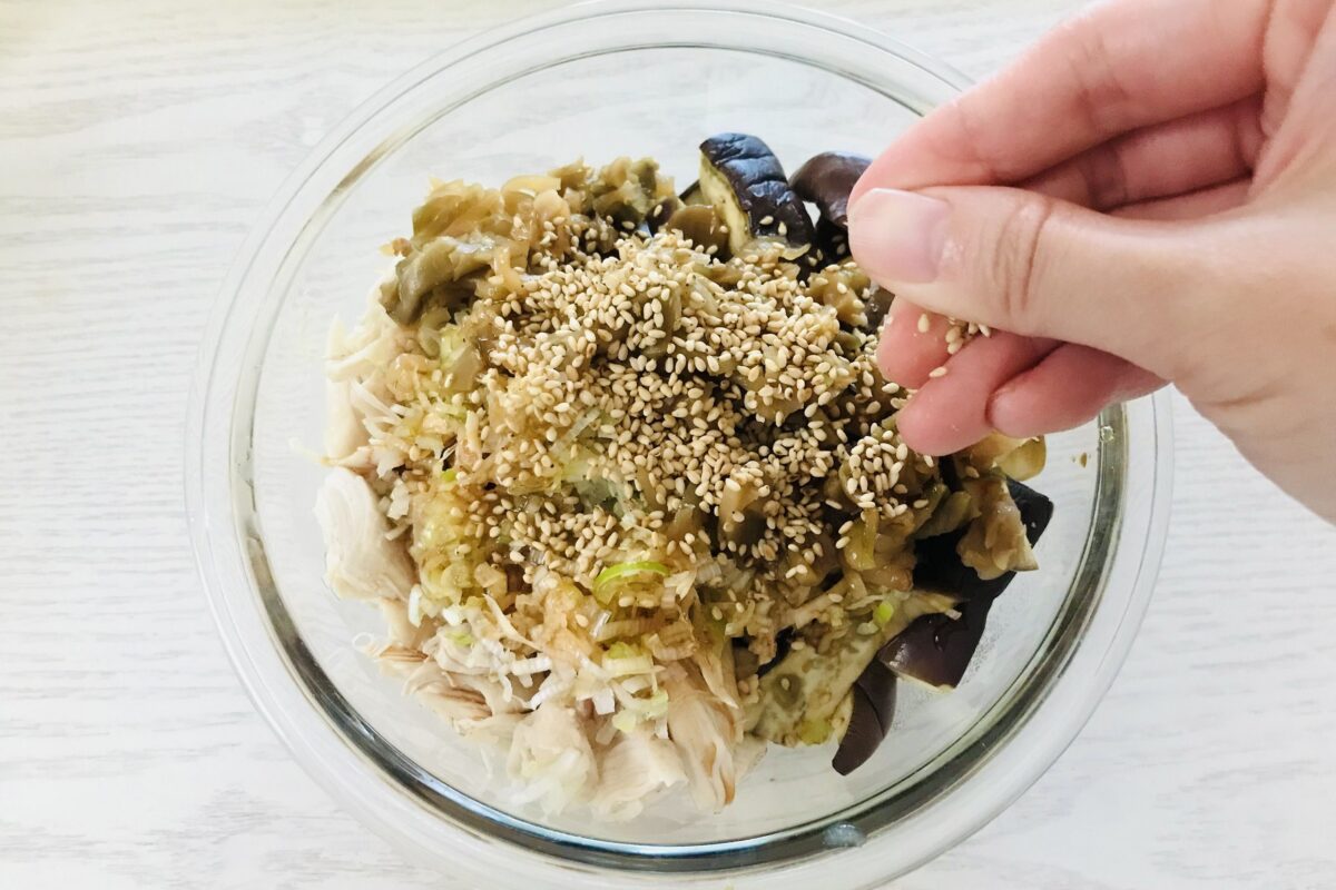 なすとザーサイのあえもの