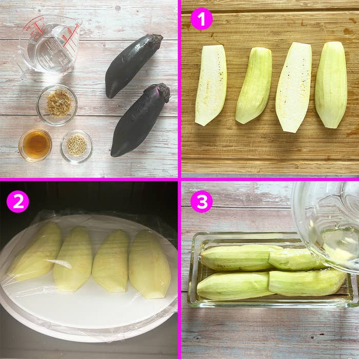 レンジで簡単☆なすの白だし生姜おひたし