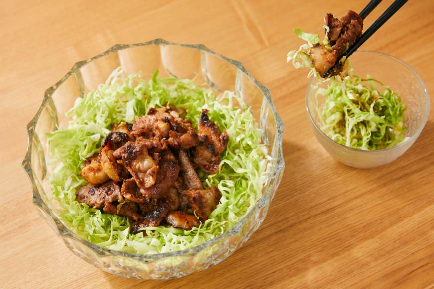 簡単安いうまいホルモンのキャベツ炒め : 人形町からごちそうさま