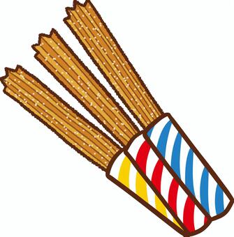 チュロス 小腹がすいて今思い浮かんだ食べたいもの ディズニー連想して行きたくなったいらすと手書きイラストゆるい絵が好きゆるイラストシリーズゆるかわイラストほっこりイラストほっこりイラストをお届けゆるいらすとぐらむillustgram