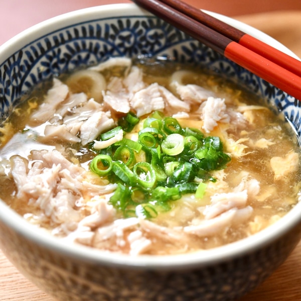 寒い日の鳥ささみ天うどん