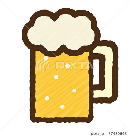 生ビール ビールジョッキ を持った可愛いペンギンのイラスト無料フリーイラスト素材集 Frame illust