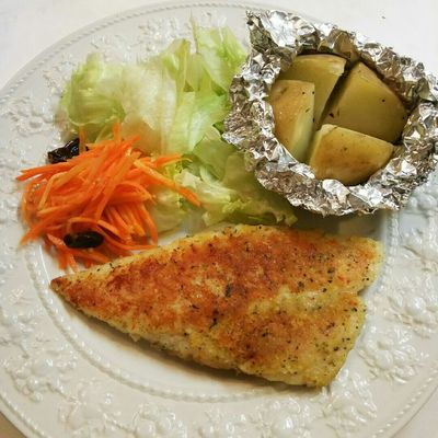 レンジと魚焼きグリルでじゃがバタ