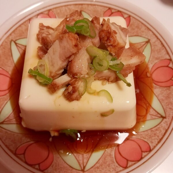 簡単☆おつまみ☆ネギチャーシュー冷奴