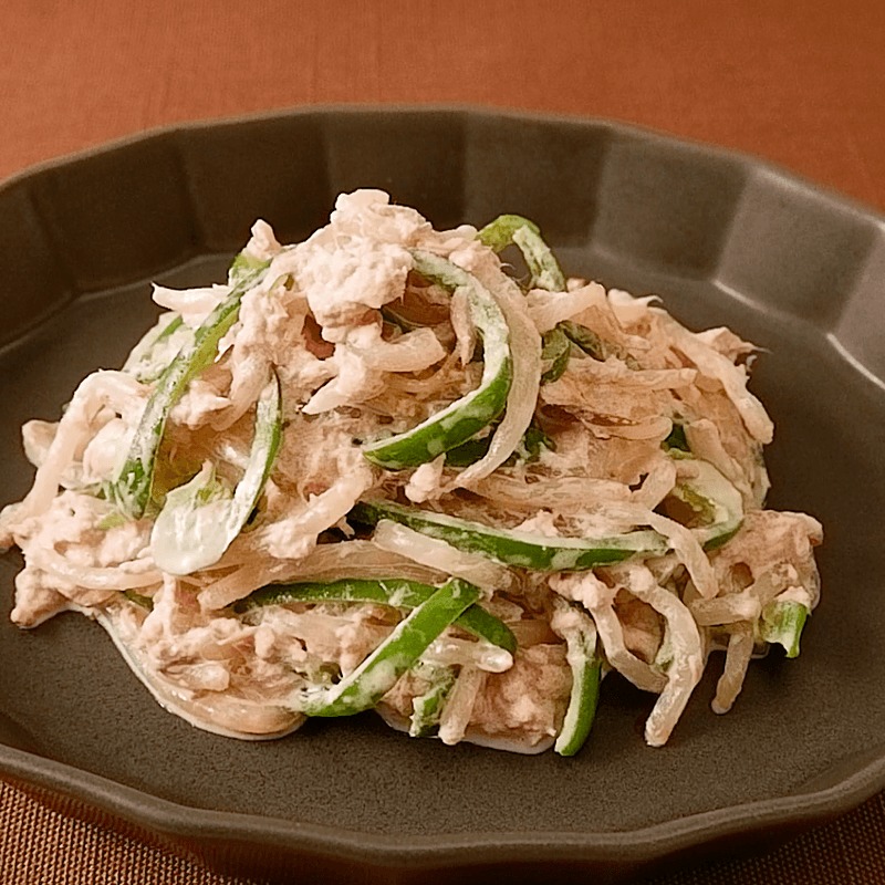 ごま油香る！ピーマンとツナのあえサラダ