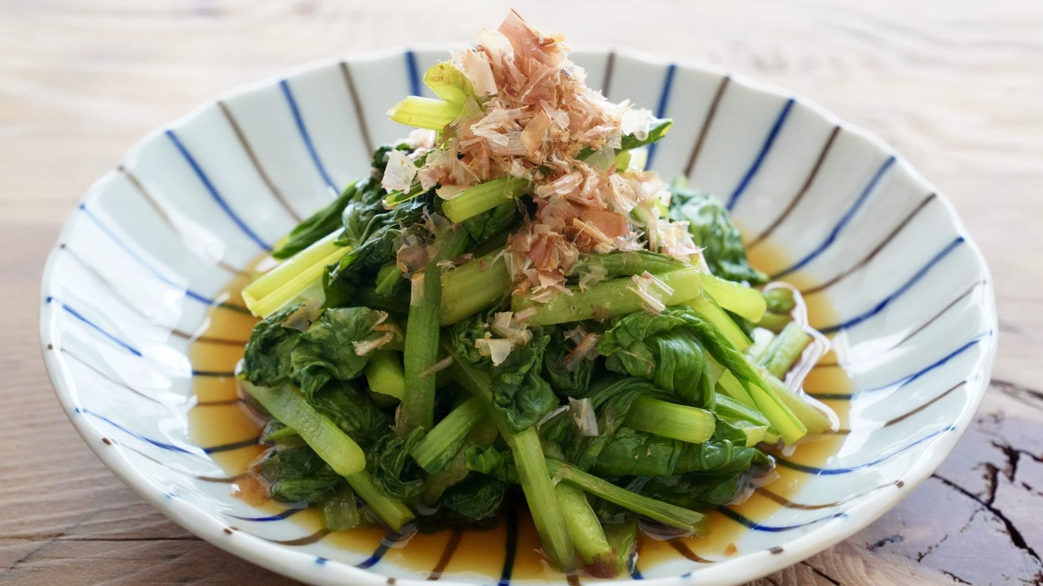 小松菜のおひたし 幼児食おいしいレシピ鰹節屋・だし屋、ヤマキ