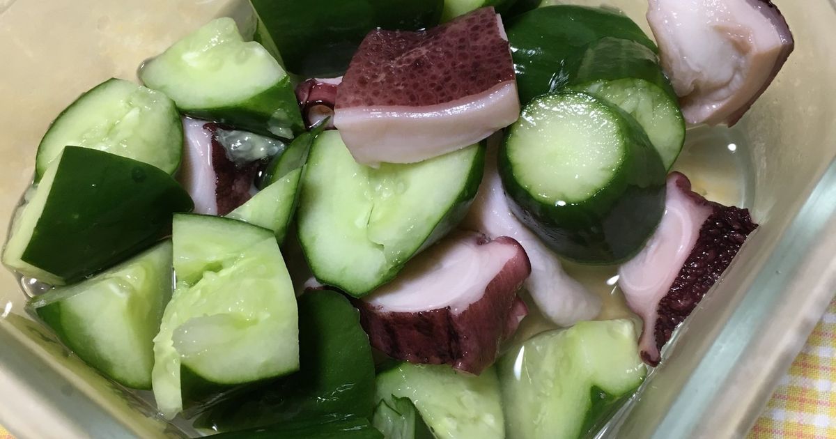 オクラとたこの梅だれ