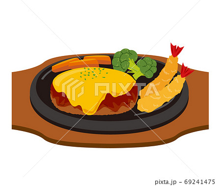 鉄板のハンバーグイラスト無料イラスト・フリー素材なら「イラストAC」