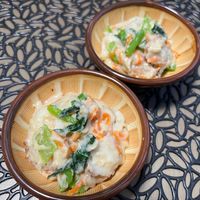 ちくわとほうれん草の卵炒め